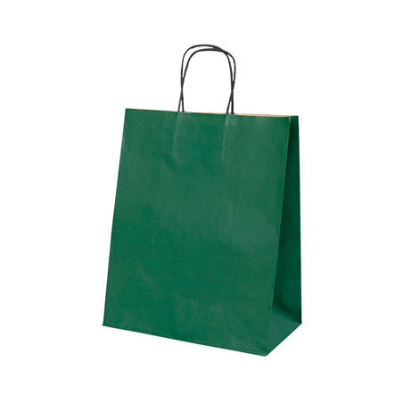 Image SACS SOS AVEC ANSES  80 G/M2 26+14x32 CM VERT KRAFT (250 UNITÉ) #1