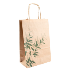 Image SACS SOS AVEC ANSES 'FEEL GREEN' 80 G/M2 20+10x29 CM NATUREL KRAFT (250 UNITÉ) #1