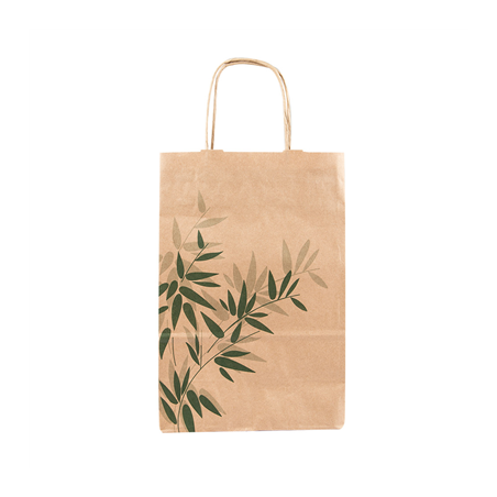 SACS SOS AVEC ANSES 'FEEL GREEN' 80 G/M2 20+10x29 CM NATUREL KRAFT (250 UNITÉ)