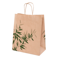 Image SACS SOS AVEC ANSES 'FEEL GREEN' 80 G/M2 26+14x32 CM NATUREL KRAFT (250 UNITÉ) #1