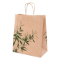 Image SACS SOS AVEC ANSES 'FEEL GREEN' 80 G/M2 26+14x32 CM NATUREL KRAFT (250 UNITÉ) #1