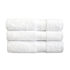 Image SERVIETTES DE BAIN  500 G/M2 70x140 CM BLANC COTON (1 UNITÉ) #1