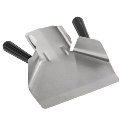 Image PELLE À FRITES, 2 POIGNÉES 20x5x22,5 CM ARGENTE INOX (1 UNITÉ) #1