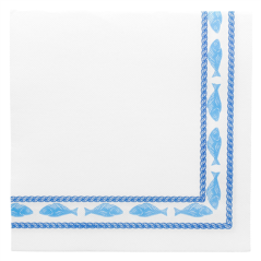 Image SERVIETTES ECOLABEL "MARISQUERÍA" 'DOUBLE POINT' 18 G/M2 40x40 CM BLANC OUATE (1200 UNITÉ) #1