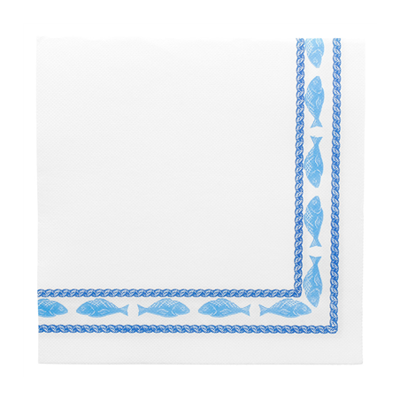 Image SERVIETTES ECOLABEL "MARISQUERÍA" 'DOUBLE POINT' 18 G/M2 40x40 CM BLANC OUATE (1200 UNITÉ) #1