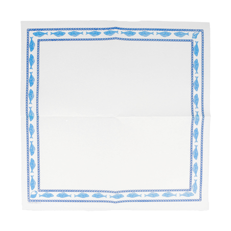 SERVIETTES ECOLABEL "MARISQUERÍA" 'DOUBLE POINT' 18 G/M2 40x40 CM BLANC OUATE (1200 UNITÉ)