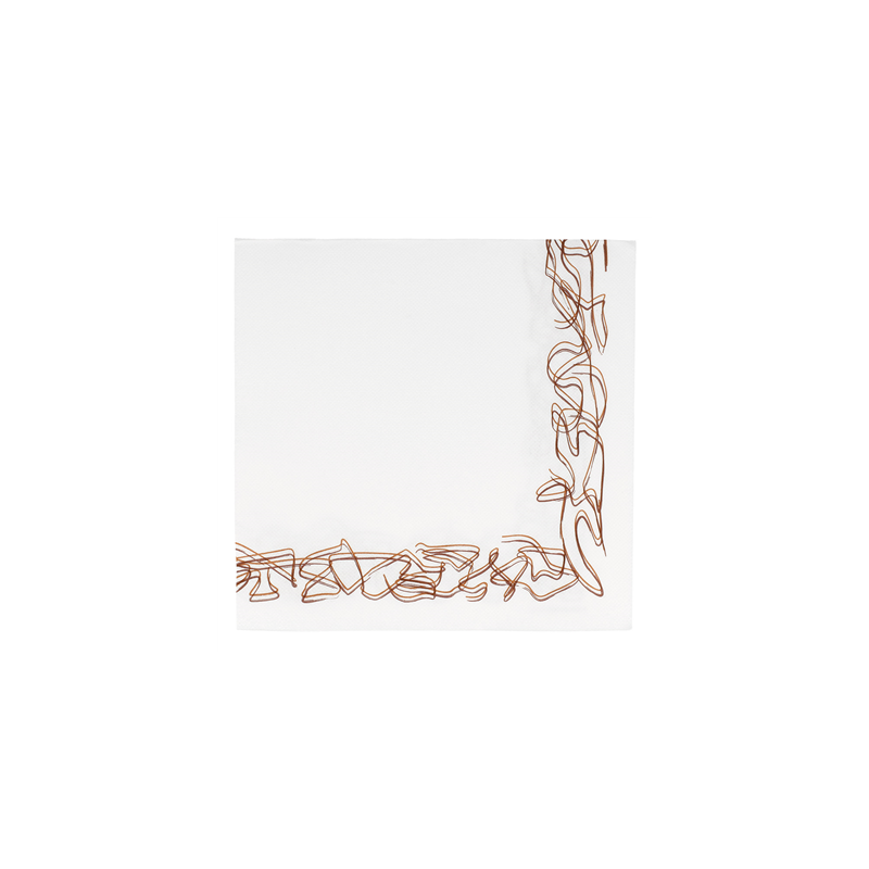 SERVIETTES ECOLABEL 'DOUBLE POINT - ARISTAS' 18 G/M2 40x40 CM BLANC OUATE (1200 UNITÉ)