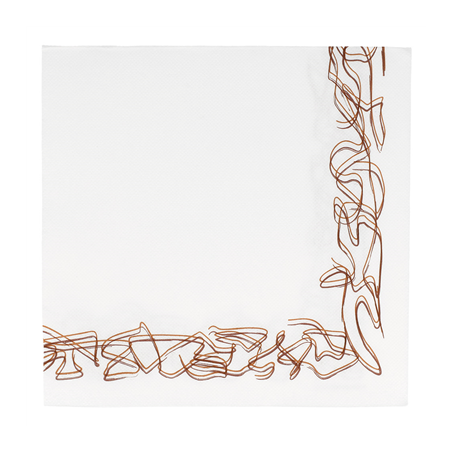 Image SERVIETTES ECOLABEL 'DOUBLE POINT - ARISTAS' 18 G/M2 40x40 CM BLANC OUATE (1200 UNITÉ) #1