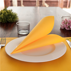 Image SERVIETTES ECOLABEL 'DOUBLE POINT' 18 G/M2 39x39 CM JAUNE SOLEIL OUATE (1200 UNITÉ) #3