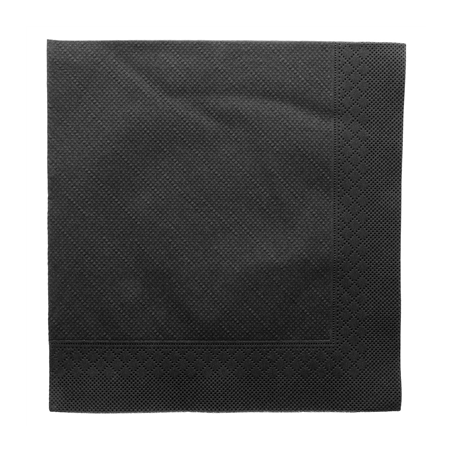 Image SERVIETTES ECOLABEL 4 PLIS 'QUATTRO' 21 G/M2 45x45 CM NOIR OUATE (750 UNITÉ) #1