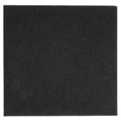 Image SERVIETTES  55 G/M2 20x20 CM NOIR AIRLAID (3600 UNITÉ) #1