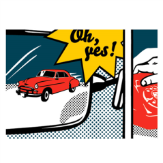 Image SETS DE TABLE OFFSET 'POP ART' 70 G/M2 31x43 CM QUADRICHROMIE PAPIER (2000 UNITÉ) #1