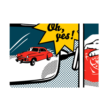 Image SETS DE TABLE OFFSET 'POP ART' 70 G/M2 31x43 CM QUADRICHROMIE PAPIER (2000 UNITÉ) #1