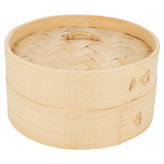 Image RÉCIPIENTS MINI DIM-SUM  Ø 15x8 CM NATUREL BAMBOU (1 UNITÉ) #1