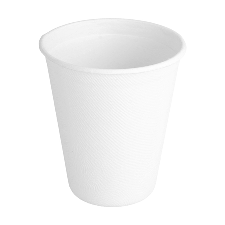 Image GOBELETS 'BIONIC' 260 ML Ø 8x9,1 CM BLANC BAGASSE (1000 UNITÉ) #1