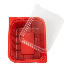 Image BARQUETTES MICRO-ONDABLES REPAS INDIVIDUEL  15,5x12x5,1 CM NOIR PP (400 UNITÉ) #3