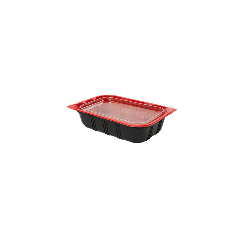 BARQUETTES MICRO-ONDABLES REPAS INDIVIDUEL  21,5x14,5x5 CM NOIR PP (400 UNITÉ)