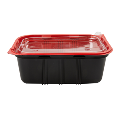 BARQUETTES MICRO-ONDABLES REPAS INDIVIDUEL  21,5x14,5x5 CM NOIR PP (400 UNITÉ)