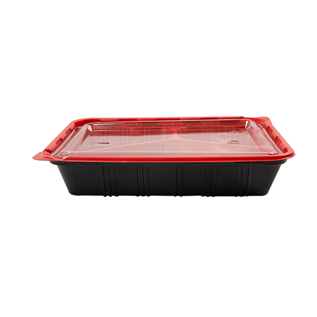BARQUETTES MICRO-ONDABLE REPAS INDIVIDUEL  22,5x18x4,5 CM NOIR PP (400 UNITÉ)