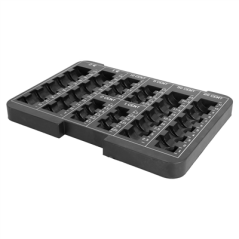 Image PLATEAU MONNAIES POUR CAISSE  24x17x1,8 CM NOIR PVC (1 UNITÉ) #1