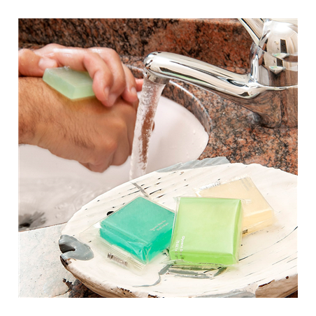 SAVONS  19 G 4x4 CM VERT GLYCERINE (500 UNITÉ)