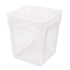 Image BAC ALIMENTAIRE 18 L 28,5x28,5x32 CM TRANSPARENT POLYCARBONATE (1 UNITÉ) #1