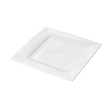 Image ASSIETTES CARRÉES  15x15 CM BLANC PORCELAINE (48 UNITÉ) #1