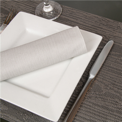 Image ASSIETTES CARRÉES  15x15 CM BLANC PORCELAINE (48 UNITÉ) #4