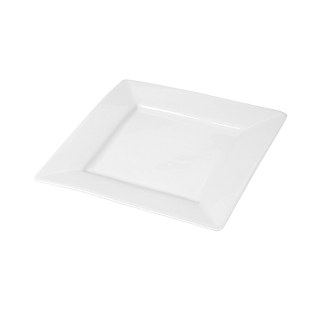 Image ASSIETTES CARRÉES  20x20 CM BLANC PORCELAINE (24 UNITÉ) #1