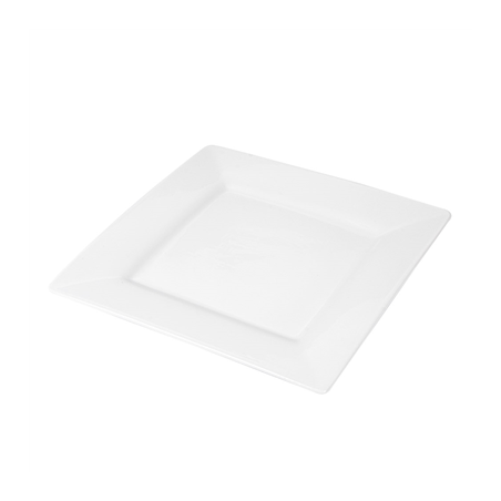 Image ASSIETTES CARRÉES  25x25 CM BLANC PORCELAINE (12 UNITÉ) #1