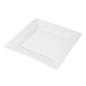 Image ASSIETTES CARRÉES  30x30 CM BLANC PORCELAINE (6 UNITÉ) #1