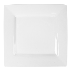Image ASSIETTES CARRÉES  30x30 CM BLANC PORCELAINE (6 UNITÉ) #3