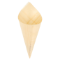 Image CORNETS EN FEUILLE DE PEUPLIER  12,5 CM NATUREL BOIS (1000 UNITÉ) #1