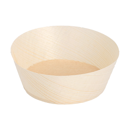 Image POTS EN FEUILLE DE PEUPLIER  Ø 7x2,5 CM NATUREL BOIS (100 UNITÉ) #1