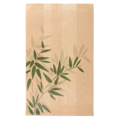 Image POCHETTES HAMBURGER 'FEEL GREEN' 34 G/M2 14+7x22 CM NATUREL PARCH.INGRAISSABLE (500 UNITÉ) #1