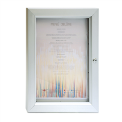 Image PORTE MENUS LUMINEUX DIN-A3  40x52x3,2 CM ARGENTE METAL (1 UNITÉ) #1