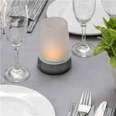 Image BASES LAMPE DE TABLE "CONE"  Ø 8x12 CM ARGENTE METAL (6 UNITÉ) #3