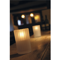 LAMPES DE TABLE "SORBET" Ø 7,5x12,5 CM GLASE VERRE (6 UNITÉ)