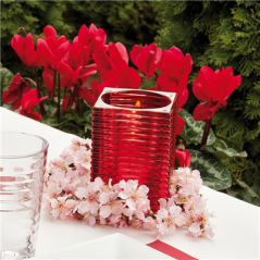 Image LAMPES DE TABLE "MIRAGE"  Ø 9x13 CM ROUGE VERRE (6 UNITÉ) #4