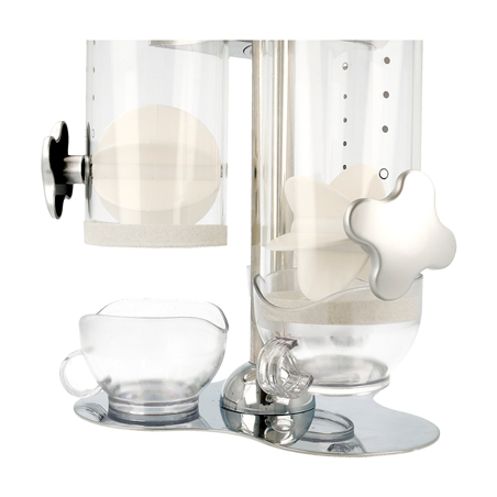 DISTRIBUTEUR DE CÉRÉALES TRIPLE  20x20x45 CM TRANSPARENT ACRYLIQUE (1 UNITÉ)