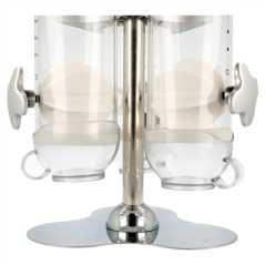 Image DISTRIBUTEUR DE CÉRÉALES TRIPLE  20x20x45 CM TRANSPARENT ACRYLIQUE (1 UNITÉ) #4