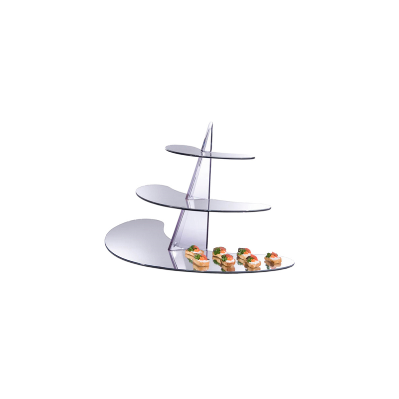 PRÉSENTOIR MIROIR 3 NIVEAUX - DEMI LUNE 41 (h) CM ACRYLIQUE (1 UNITÉ) PRÉSENTOIR MIROIR 3 NIVEAUX - DEMI LUNE 41 (h) CM ACRYLIQUE (1 UNITÉ)