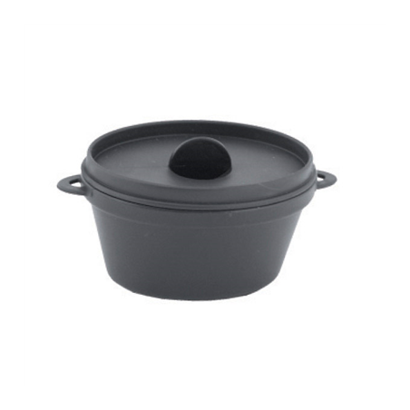 MINI COCOTTES MICRO-ONDABLES+COUVERCLES 65 ML 9,1x5,8x4,5 CM NOIR PP (216 UNITÉ)