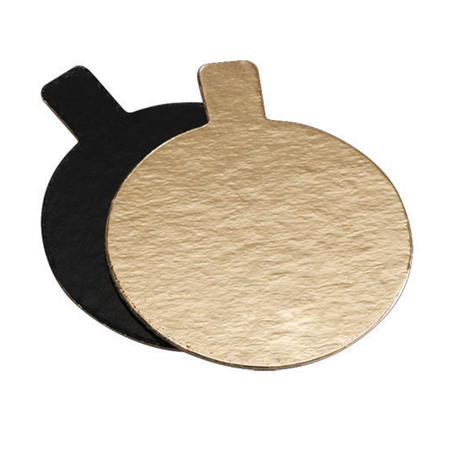 Image CARTONS PÂTISSERIE DEUX FACES  950 G/M2 Ø 8 CM OR/NOIR CARTON (250 UNITÉ) #1