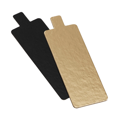 Image CARTONS PÂTISSERIE DEUX FACES  950 G/M2 4,5x13 CM OR/NOIR CARTON (250 UNITÉ) #1