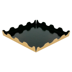 Image CARTONS PÂTISSERIE DEUX FACES  750 G/M2 21x21+1/2 CM OR/NOIR CARTON (50 UNITÉ) #1