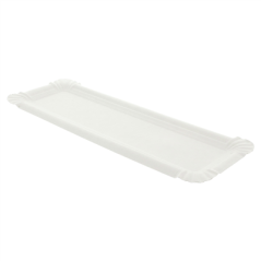 Image BARQUETTES POUR "HOT DOG"  280 G/M2 23x8 CM BLANC CARTON (2500 UNITÉ) #1