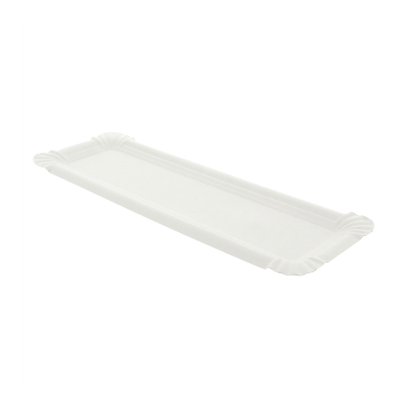 Image BARQUETTES POUR "HOT DOG"  280 G/M2 23x8 CM BLANC CARTON (2500 UNITÉ) #1