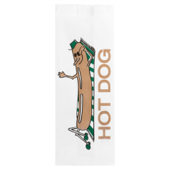 Image SACS "HOT DOG" 35 G/M2 7+5x18 CM BLANC PARCH.INGRAISSABLE (500 UNITÉ) #1