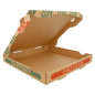 Image BOÎTES PIZZA MICROCANNELURE  350 G/M2 26x26x3,5 CM NATUREL CARTON (100 UNITÉ) #2